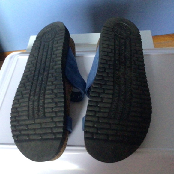Blue suede Mephisto Helen Sandals size 37 - Picture 4 of 12